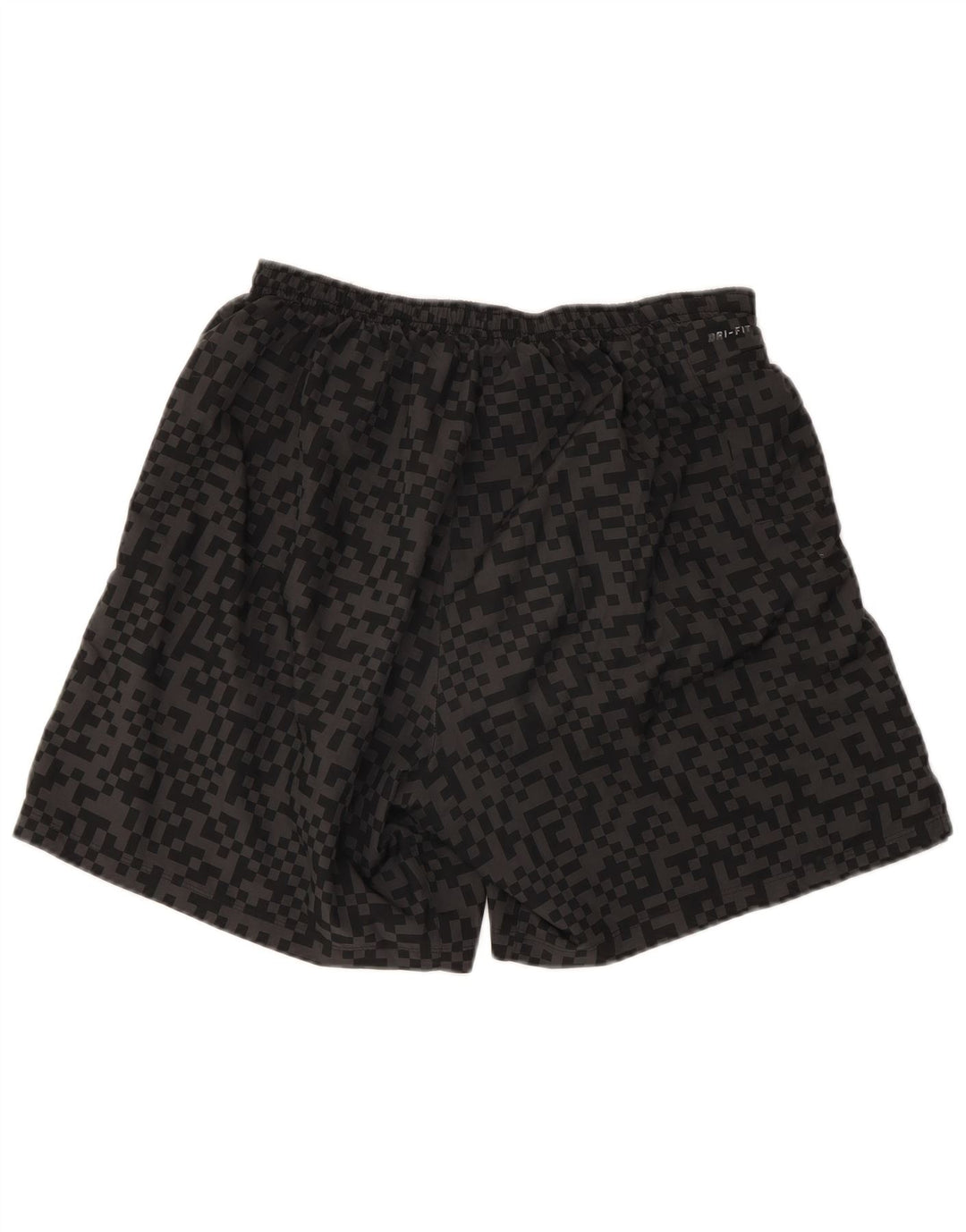 Nike Herren Dri Fit Sportshorts, großes, schwarzes, geometrisches Polyester
