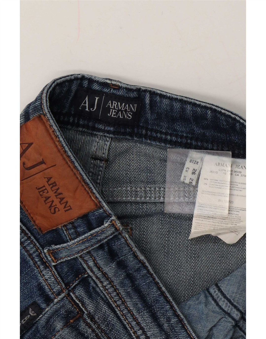 Armani Damen Slim Bootcut Jeans W26 L29 Blaue Baumwolle