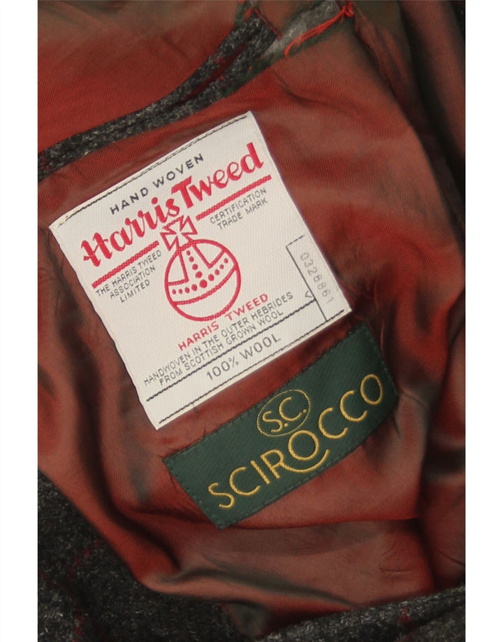 Scirocco Herren-Blazer aus Harris-Tweed mit 2 Knöpfen, Gr. 40, groß, grau kariert