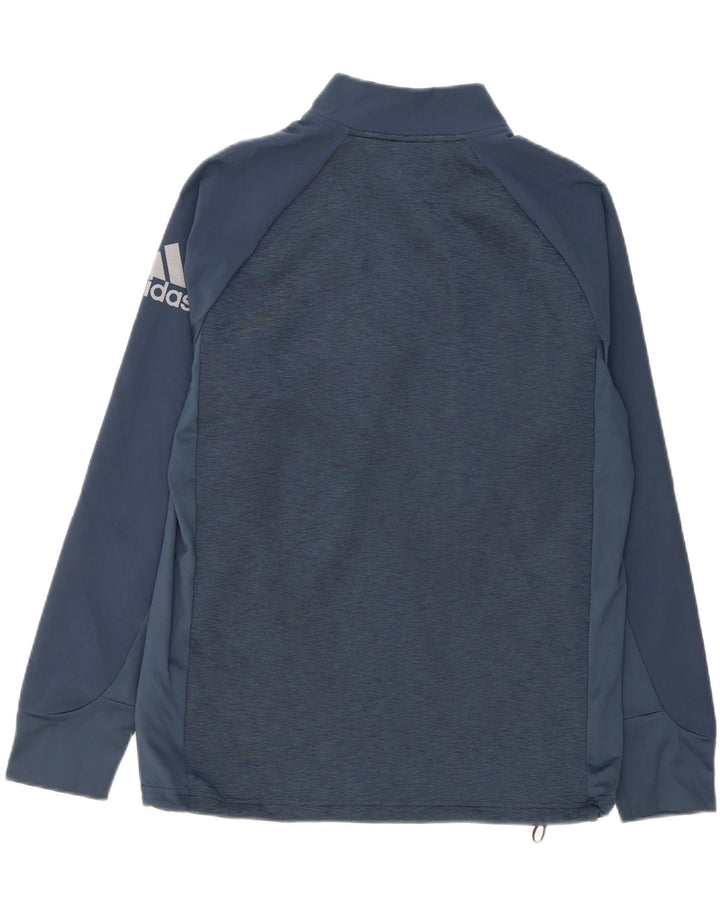 ADIDAS Herren-Pullover-Trainingsanzugoberteil mit Reißverschluss, mittelgroß, marineblau gefleckt