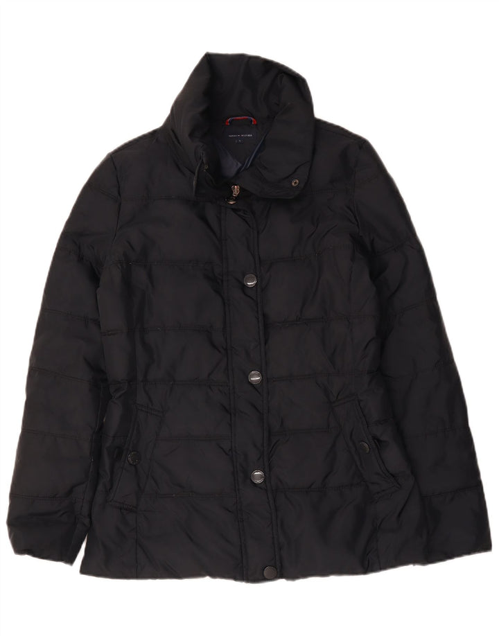 Tommy Hilfiger Damen Übergroße wattierte Jacke UK 10 Small Marineblau