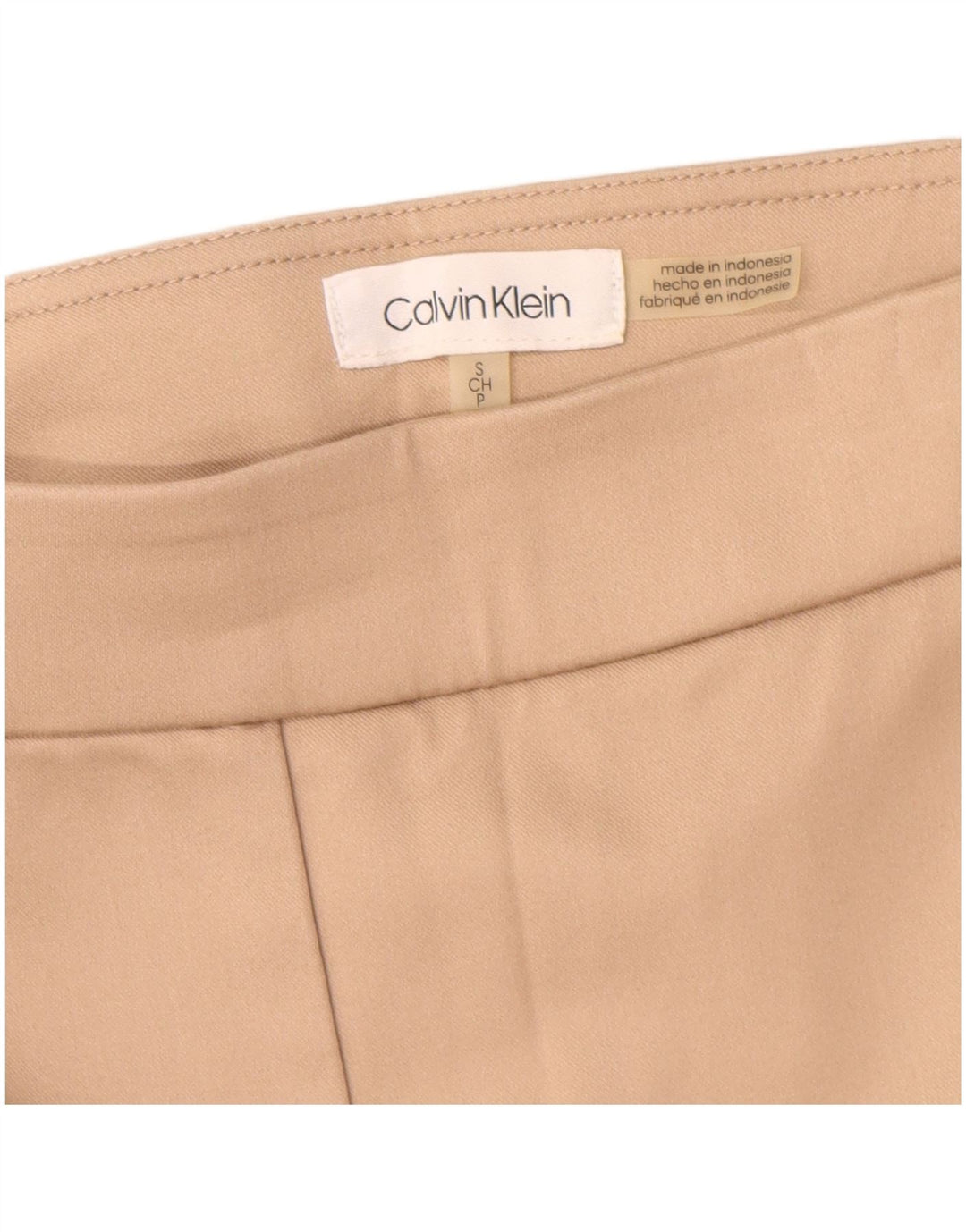 Calvin Klein Damen Skinny-Hose, Größe S, W27, L28, Beige, Polyester