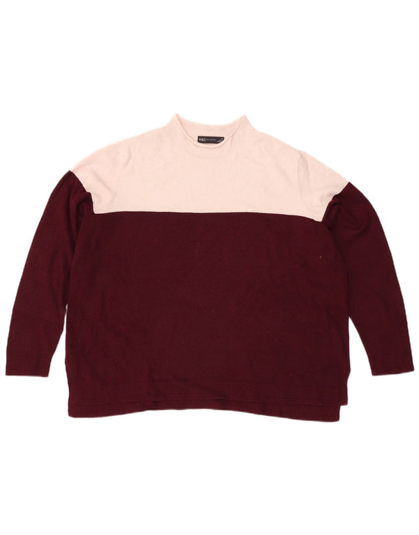 Marks & Spencer Damen-Pullover mit Rollkragen, UK 20 2XL, Burgunderrot