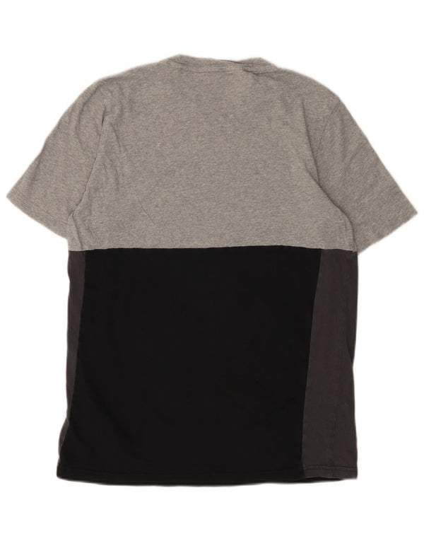 ADIDAS Grafik-T-Shirt für Jungen, 15–16 Jahre, graue Farbblock-Baumwolle