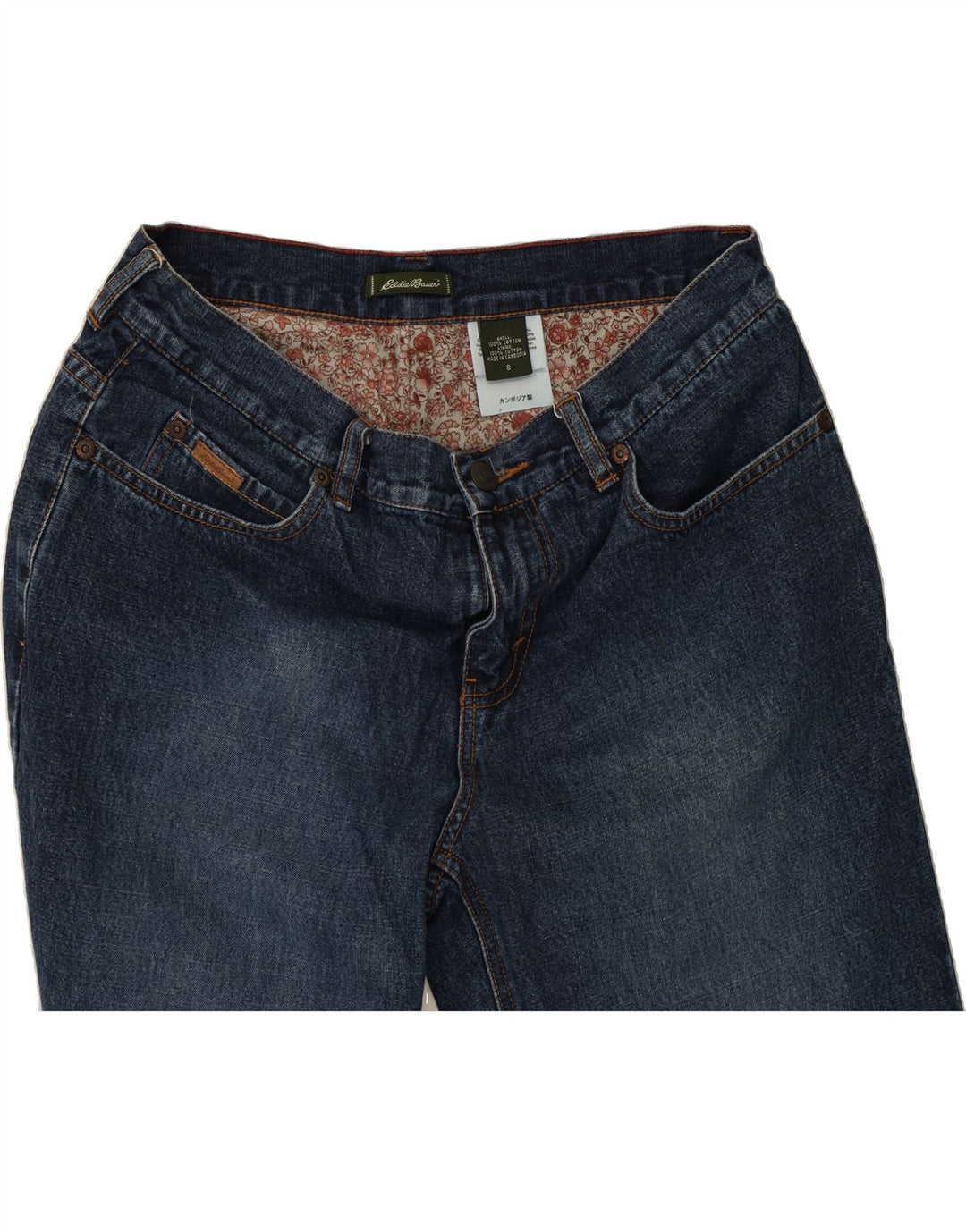 EDDIE BAUER Womens Straight Jeans US 8 Medium W30 L31 Blue Cotton Vintage Eddie Bauer and Second-Hand Eddie Bauer from Messina Hembry 