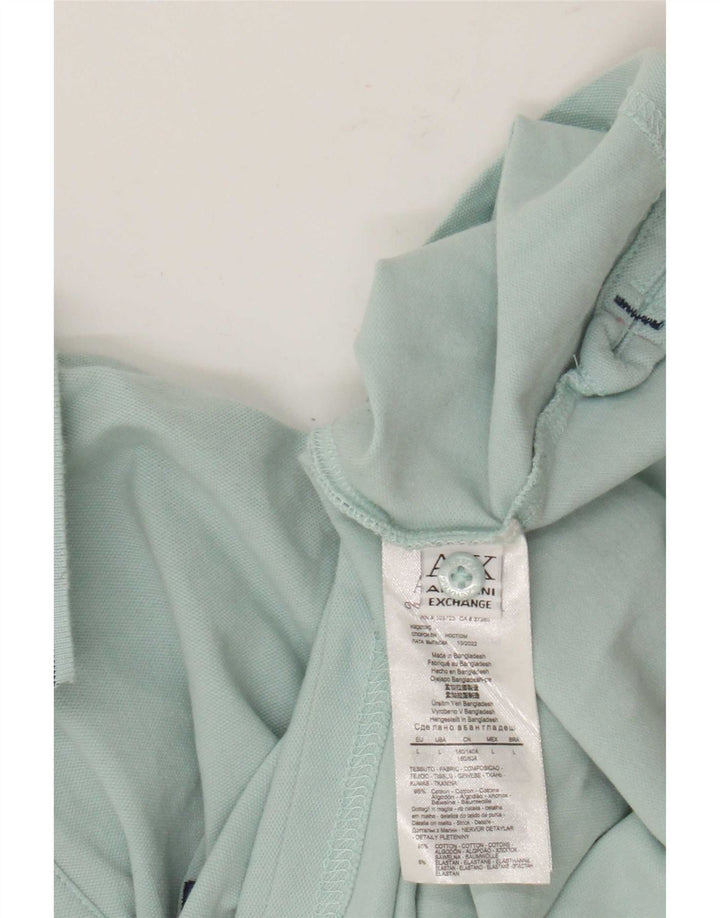 Armani Exchange Herren-Poloshirt, große blaue Baumwolle