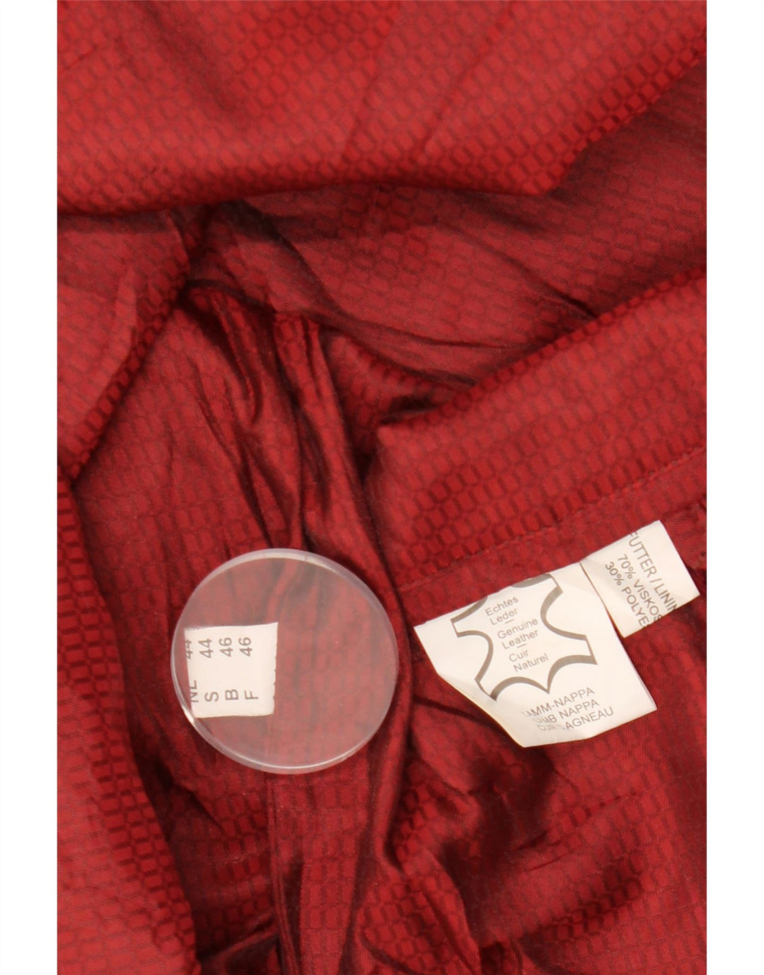 VINTAGE Damen Lederjacke EU 46 XL Burgunderrotes Leder