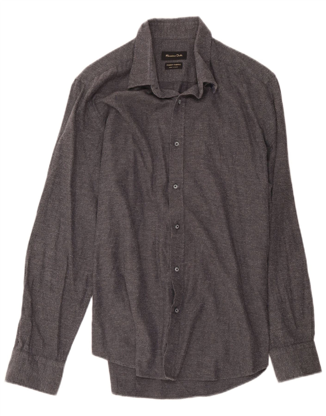 Massimo Dutti Herrenhemd, großes graues Fischgrätenmuster