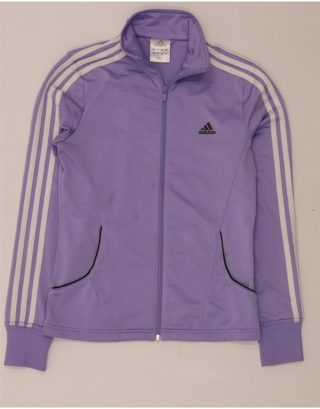 ADIDAS Damen-Trainingsanzugoberteil, UK-Größe 12, Mittelviolett, Polyester