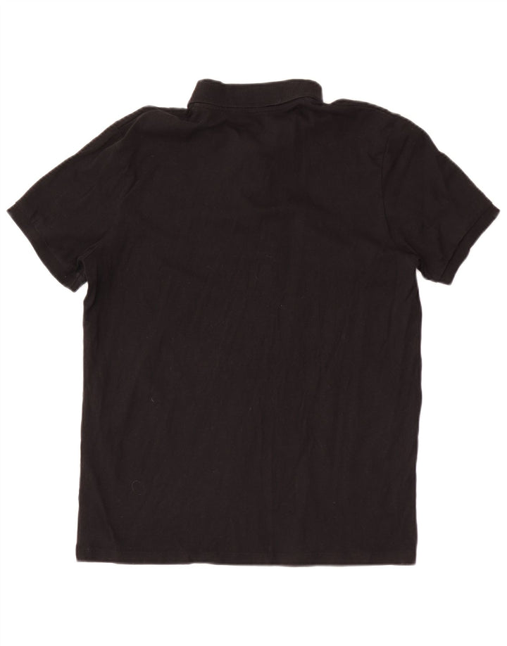 Jack & Jones Herren-Poloshirt aus mittelschwarzer Baumwolle