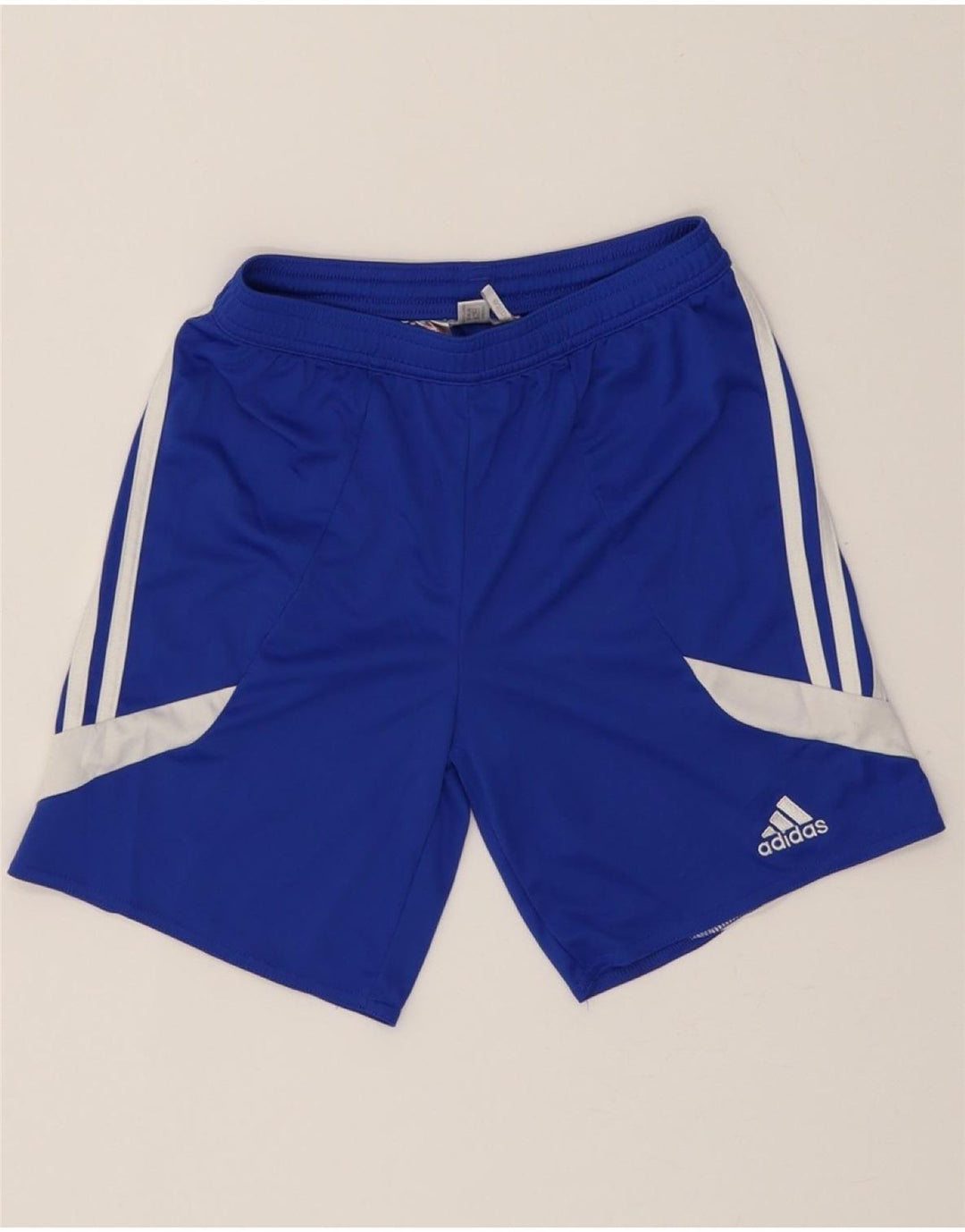 ADIDAS Boys Climalite Sport Shorts 11-12 Years Blue Colourblock Polyester Vintage Adidas and Second-Hand Adidas from Messina Hembry 
