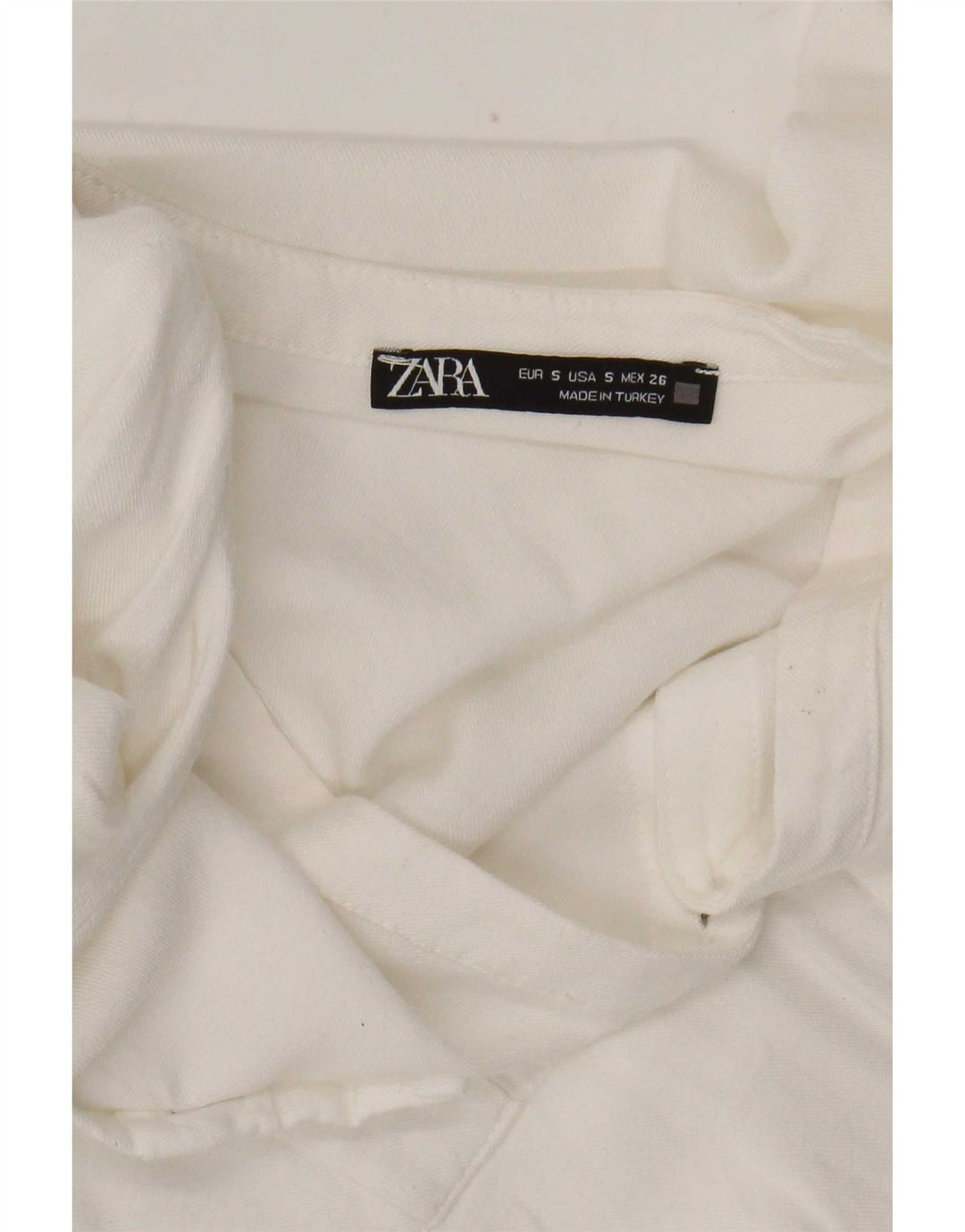 Zara Damen Hemdbluse UK 10 Small Weiß