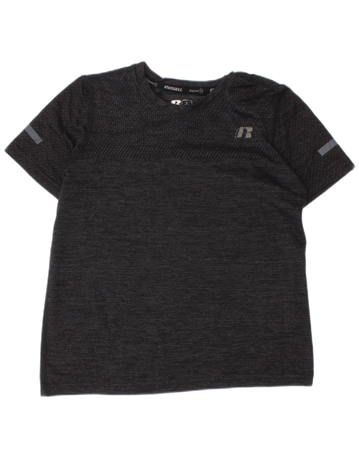 Russell Athletic T-Shirt-Oberteil für Jungen, 6–7 Jahre, Größe S, Grau gefleckt