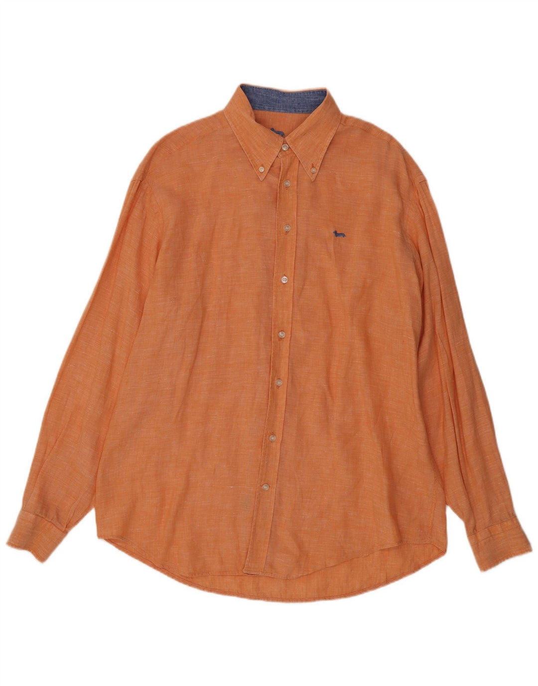 Harmont & Blaine Herrenhemd 2XL Orange Leinen