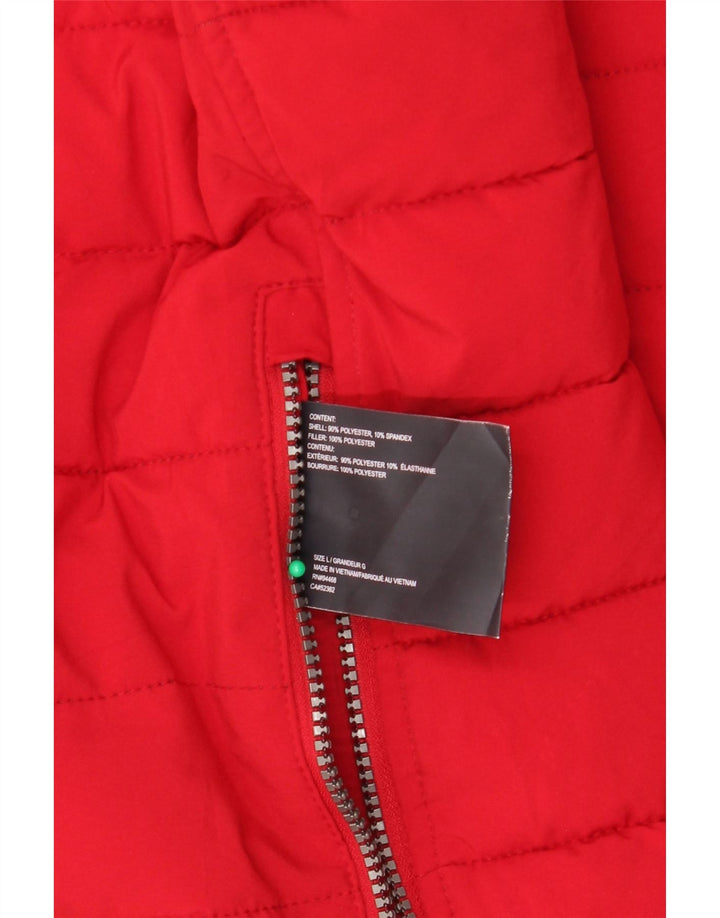 NAUTICA Herren Reversible Wattierte Jacke UK 40 Große Schwarze Tarnung