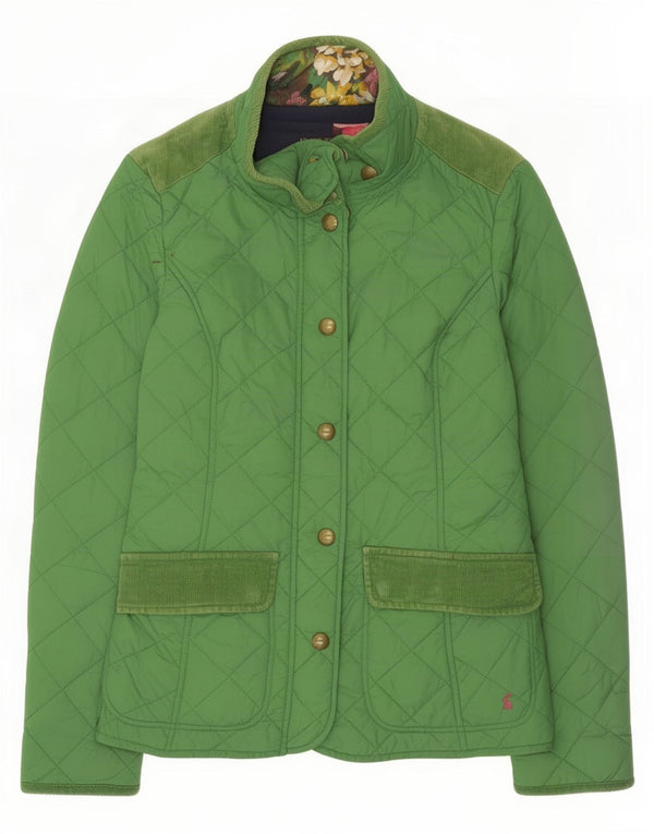 Joules Damen Steppjacke UK 10 Small Grün geblümtes Polyamid