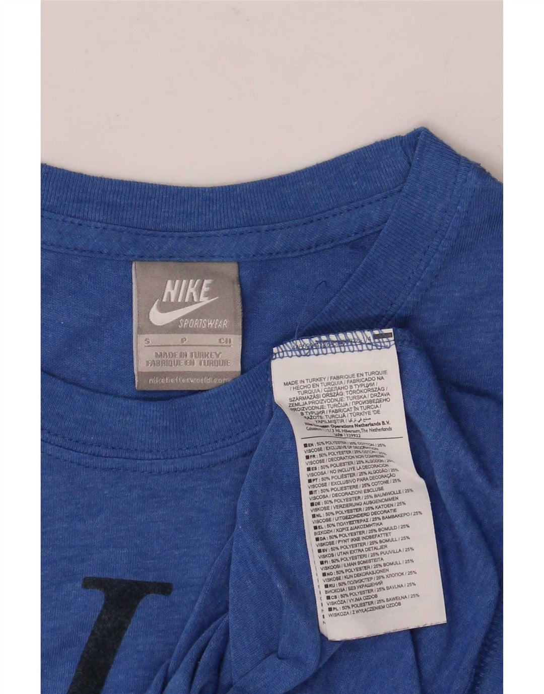 Nike Herren-T-Shirt mit Grafik, Größe S, blau, Polyester