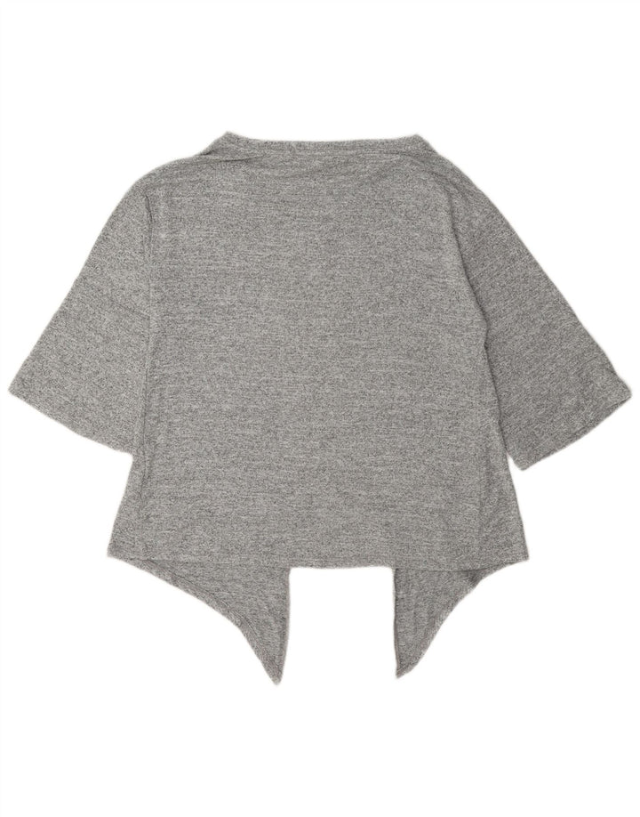 Gap Damen Übergroßes asymmetrisches Tunika-Oberteil UK 6 XS Grau meliertes Polyester