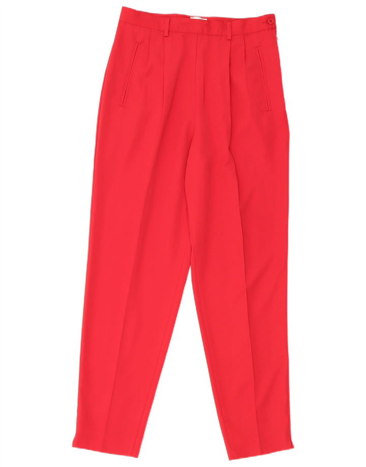 Benetton Womens Pegged Suit Hose IT 44 Medium W26 L28 Rot Polyester