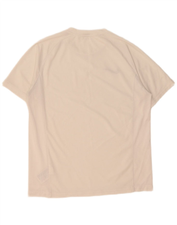 NIKE Mens Dri Fit T-Shirt Top Large White Polyester