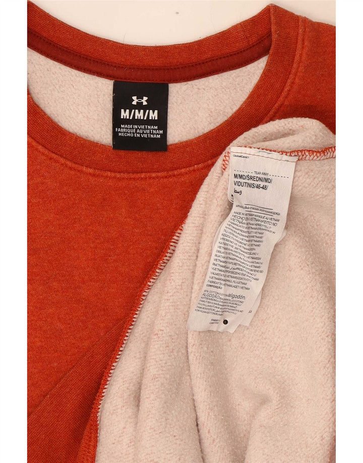 Under Armour Herren-Sweatshirt-Pullover aus mitteloranger Baumwolle