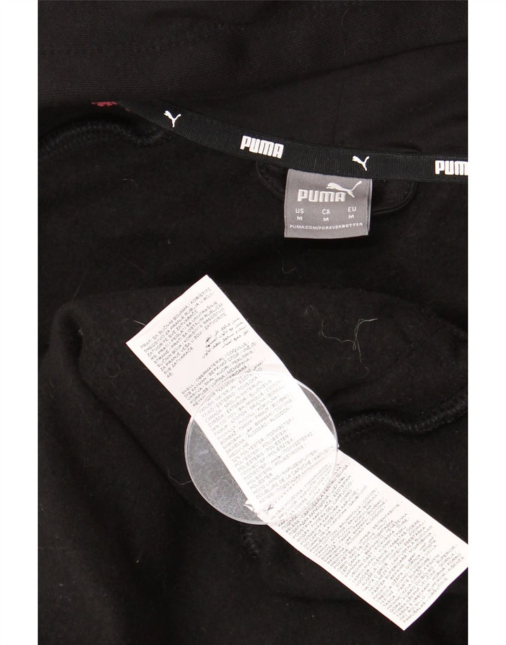 Puma Damen-Kapuzenpullover mit Reißverschluss, UK 14, mittelschwarz, Colourblock-Baumwolle