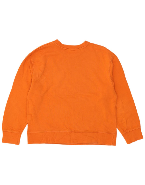 Zara Damen-Sweatshirt mit Grafik-Übergröße, Gr. 10, Größe S, Orange, Baumwolle