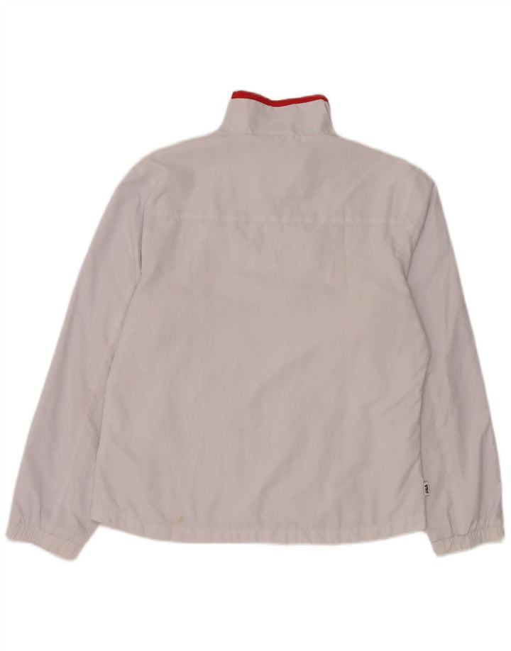 Fila Herren-Trainingsanzug-Top-Jacke, großes weißes Polyester