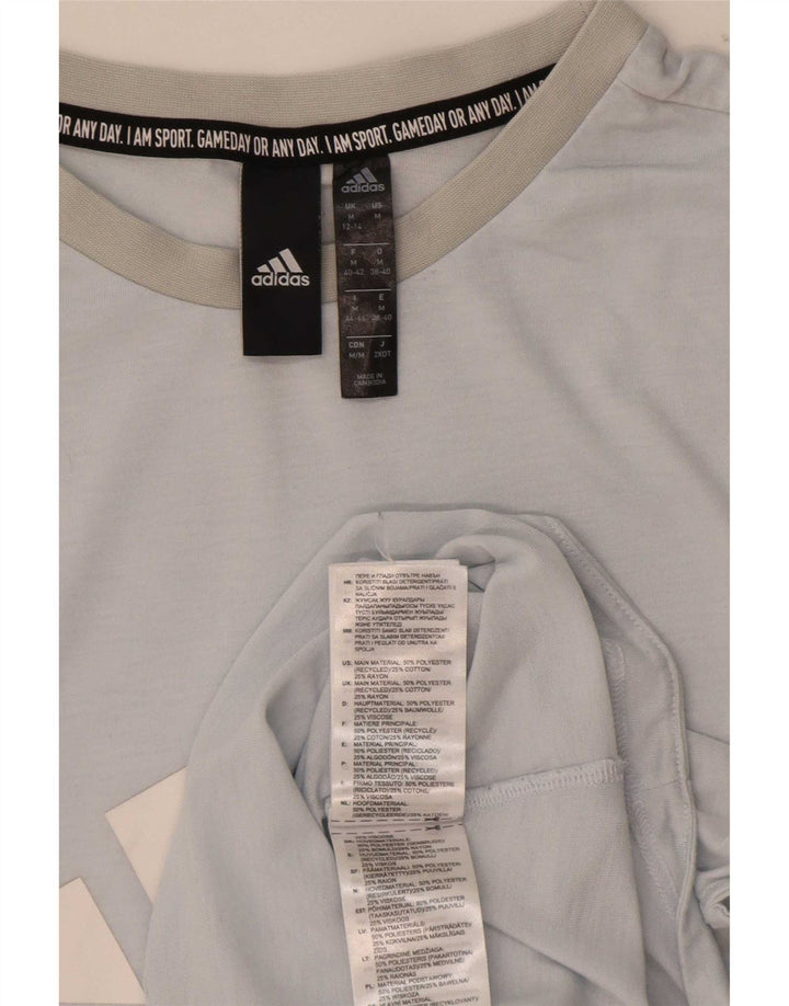 Adidas Damen Graphic Vest Top UK 12/14 Mittelblaues Polyester