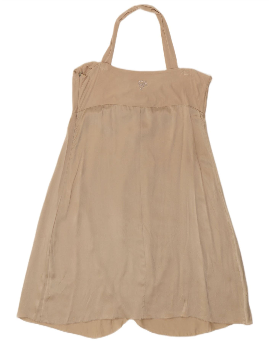 Guess By Marciano Damen Neckholder-Kleid IT 46 Large Beige Seide