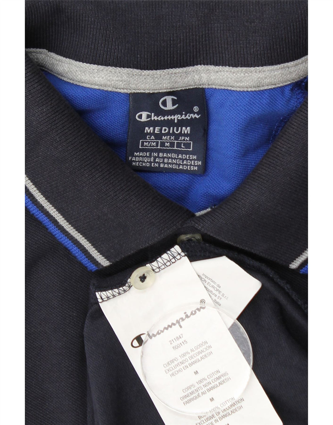 Champion Herren-Poloshirt, mittelmarineblaue Baumwolle