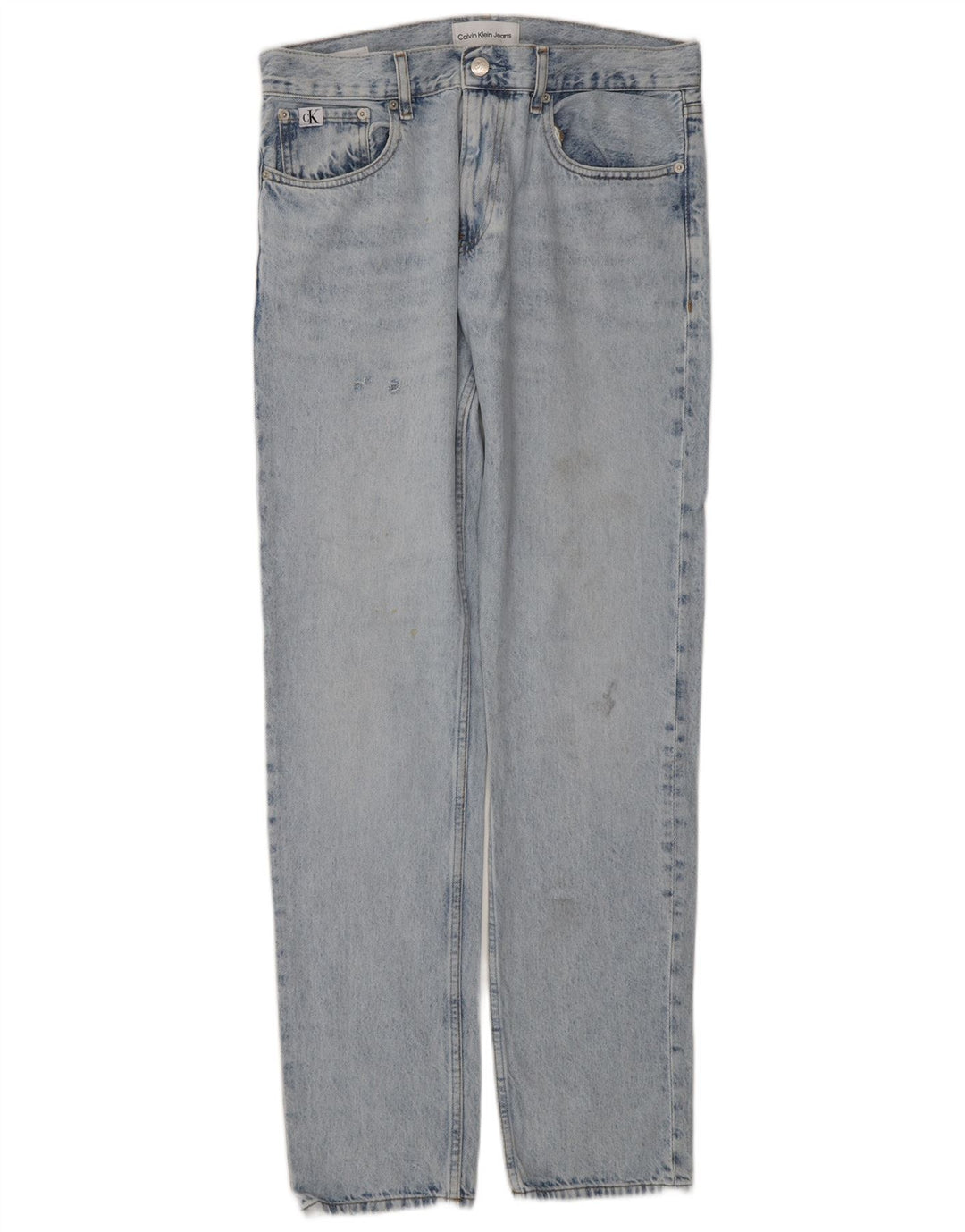 Calvin Klein Herren Straight Jeans W29 L32 Blaue Baumwolle