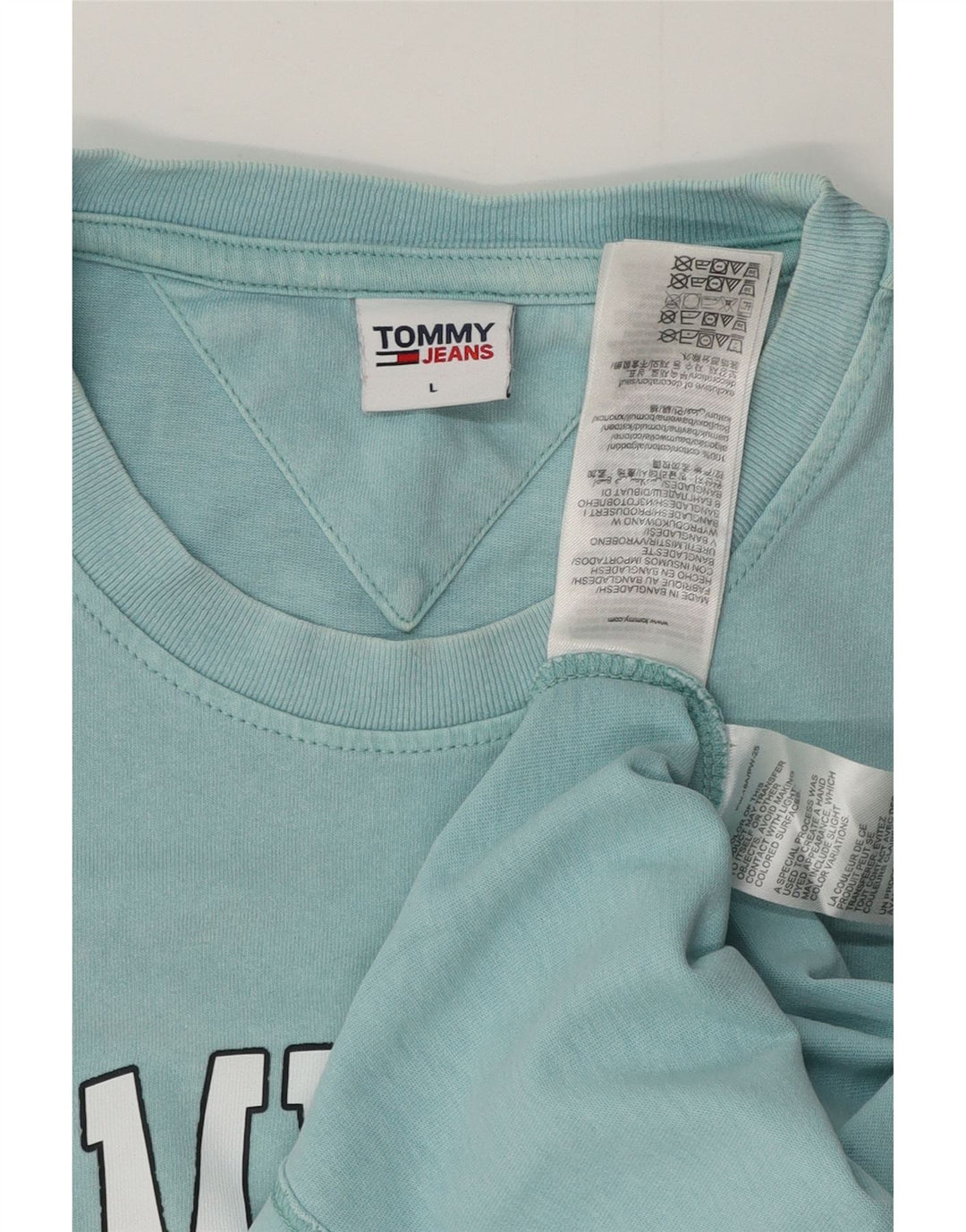 TOMMY HILFIGER Herren Grafik T-Shirt Top Große Blaue Baumwolle