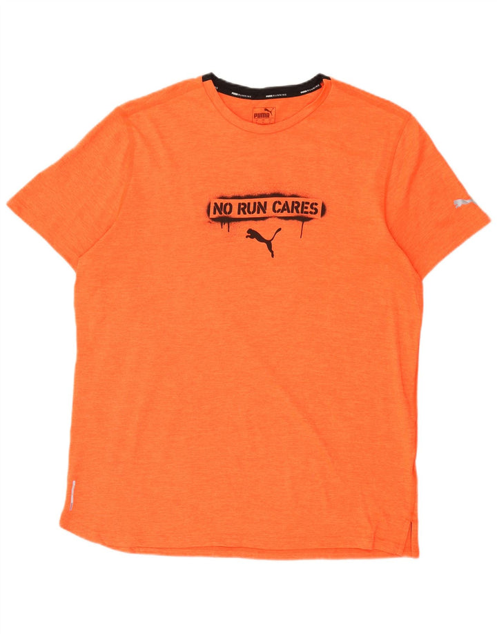 Puma Herren Grafik T-Shirt Top XL Orange
