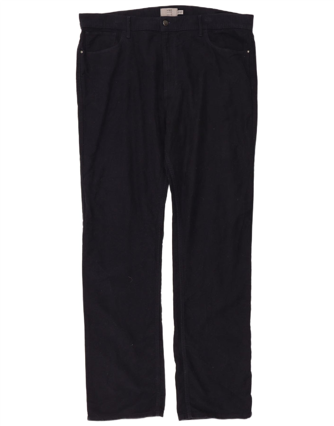 MARKS & SPENCER Herren-Jeans mit normaler Passform, gerade Passform, Breite 40, Länge 35, Marineblau, Baumwolle