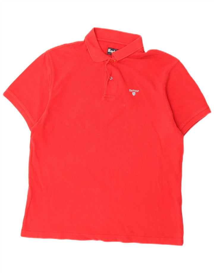 Barbour Herren-Poloshirt, große rote Baumwolle