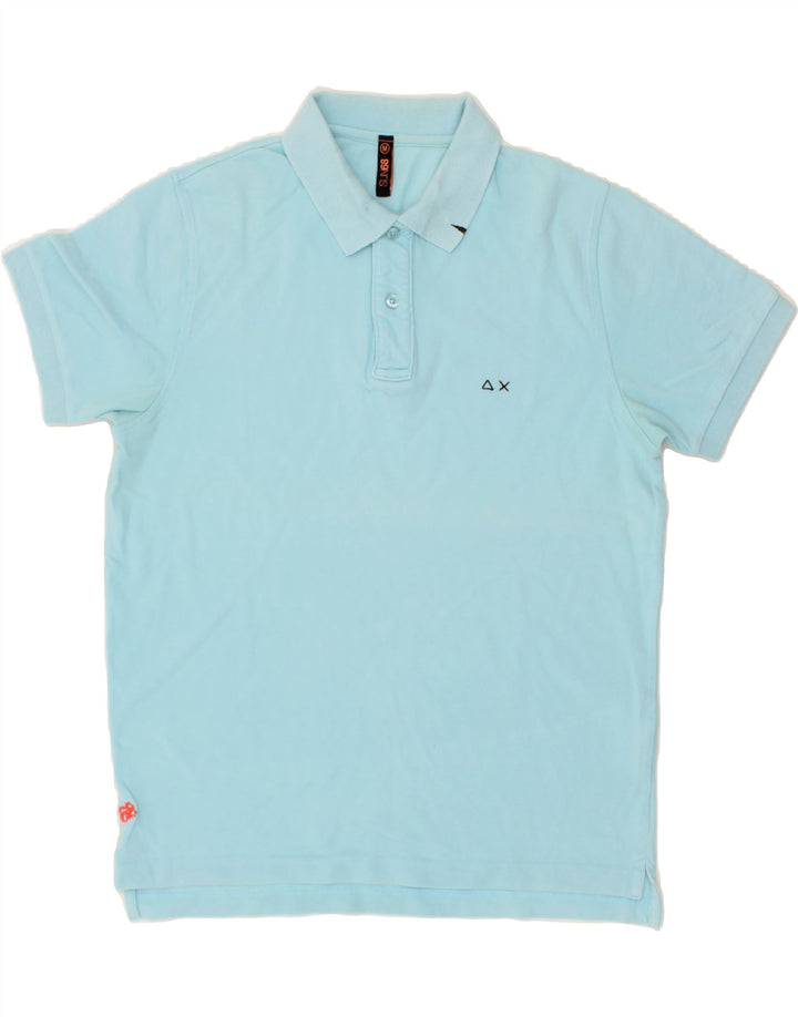 SUN68 Mens Polo Shirt Medium Blue Cotton Vintage Sun68 and Second-Hand Sun68 from Messina Hembry 