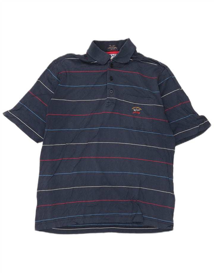 PAUL & SHARK Herren Poloshirt Medium Marineblau gestreift