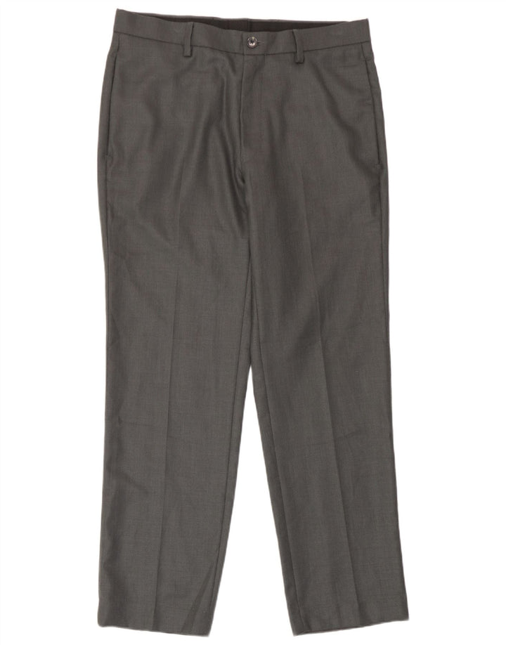 Marks & Spencer Herren-Chinohose mit maßgeschneiderter Passform, W32, L29, Grau, Polyester