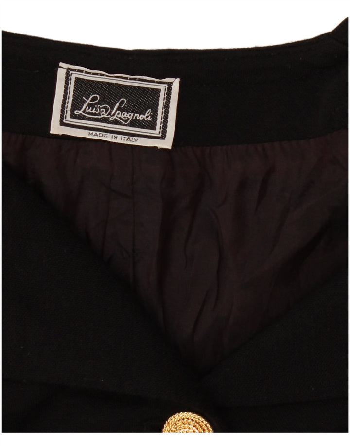 Luisa Spagnoli Damen 5-Knopf-Blazerjacke UK 12 Mittelschwarz