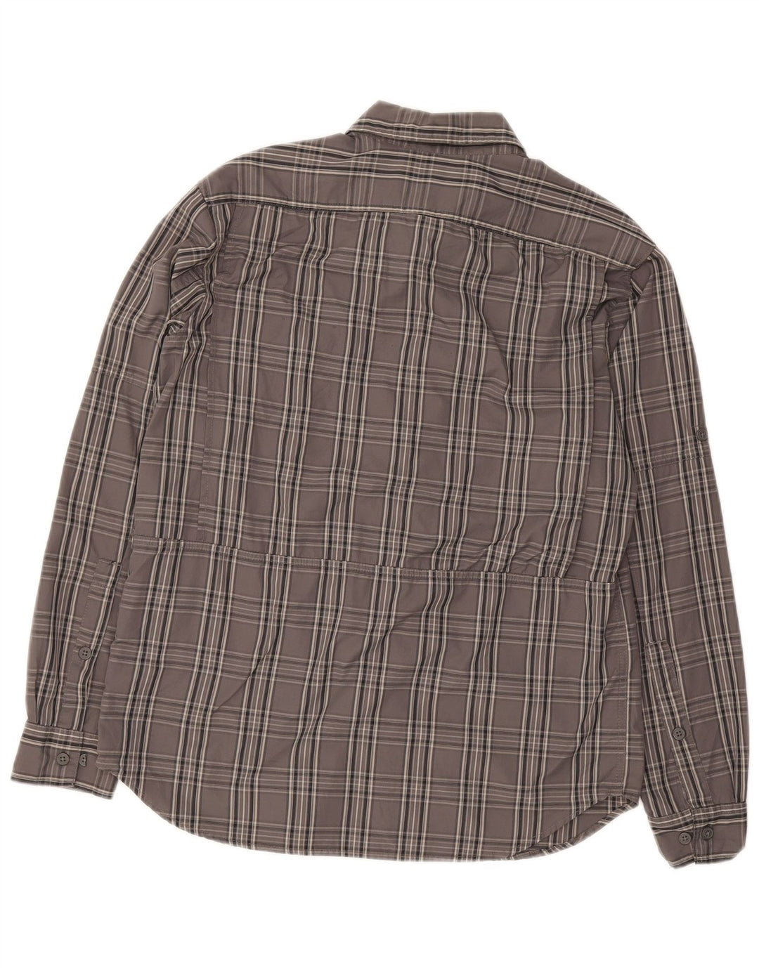 Columbia Herrenhemd aus mittelgrau kariertem Nylon