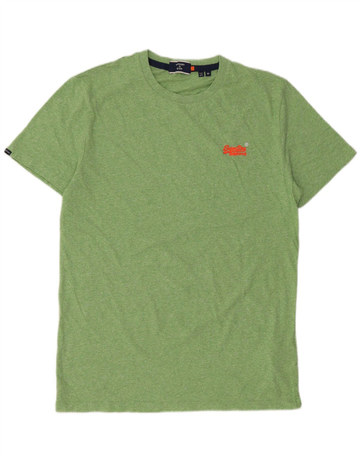 Superdry Herren T-Shirt-Oberteil aus mittelgrüner Baumwolle