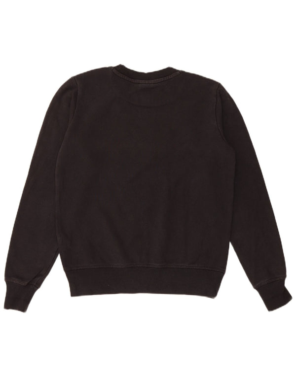 Champion Damen-Sweatshirt mit Grafik, UK 10, Größe S, Schwarz, Baumwolle