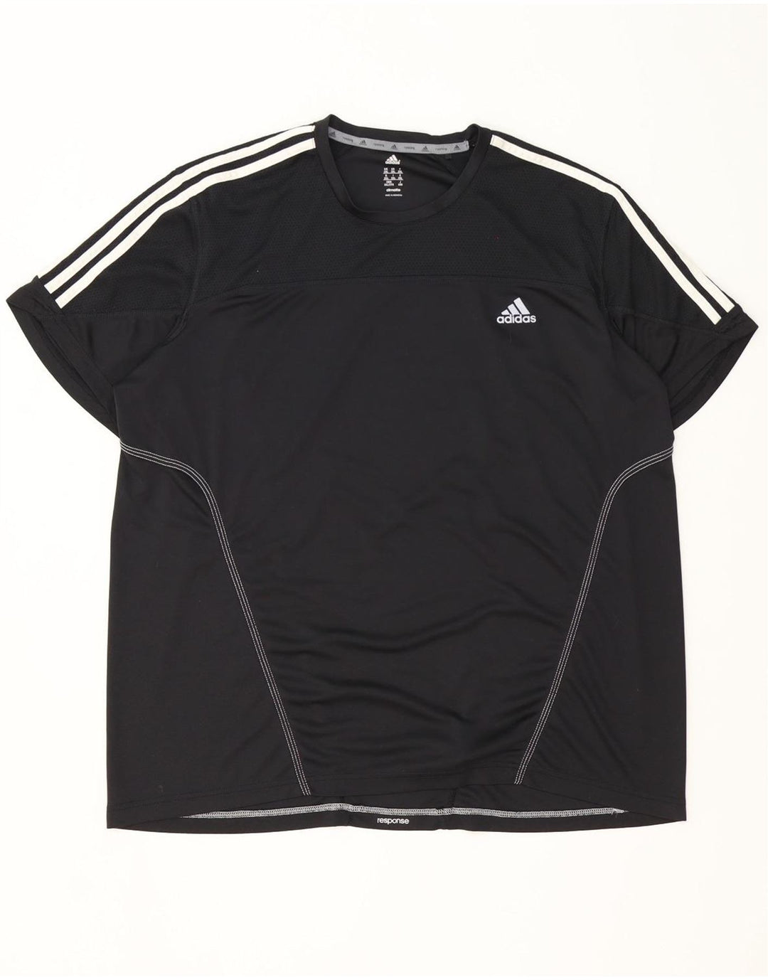 Adidas Herren Climalite T-Shirt Top 2XL Schwarz Polyester