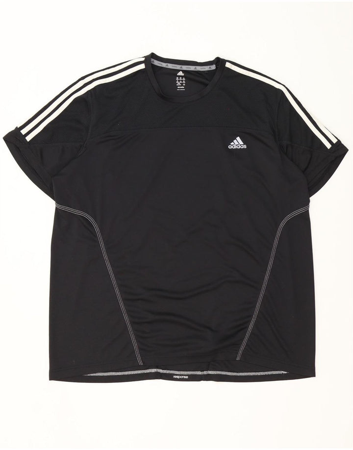 Adidas Herren Climalite T-Shirt Top 2XL Schwarz Polyester
