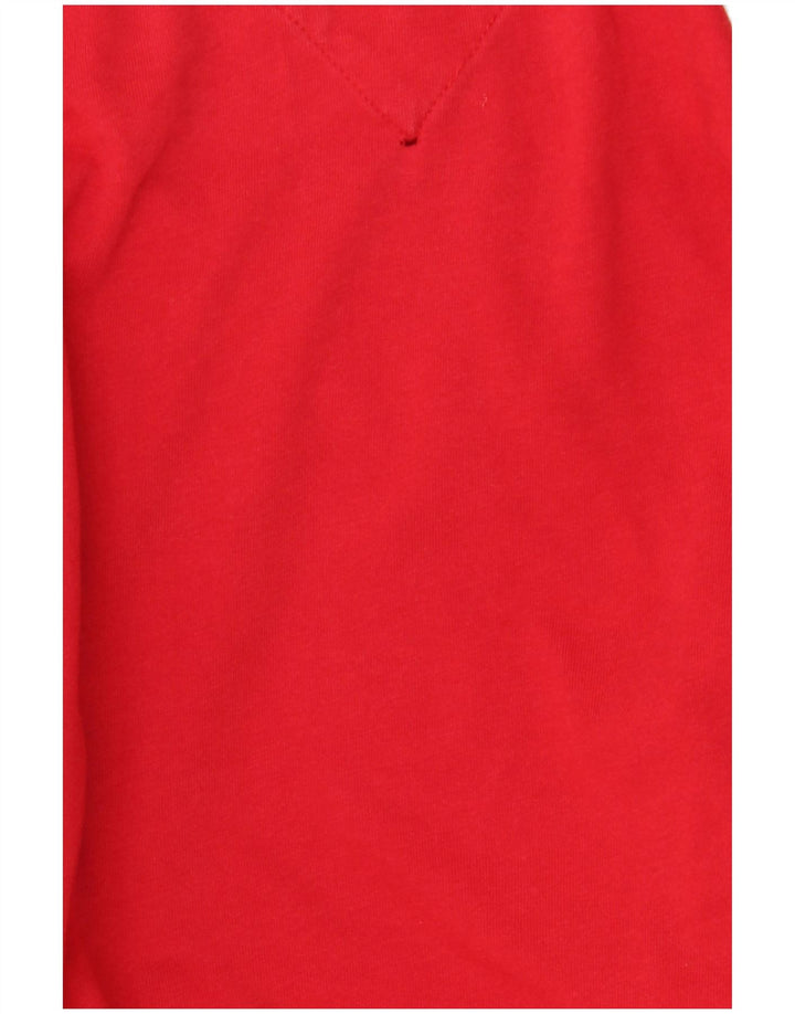 Tommy Hilfiger Herren-T-Shirt mit Grafik, groß, rot, Colourblock-Baumwolle