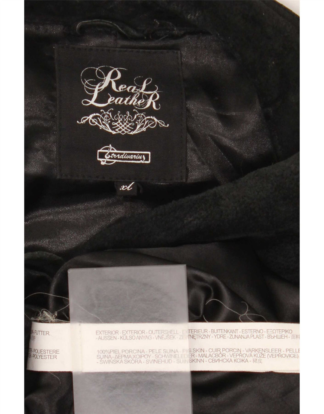 Vintage Damen Wildleder Pea Coat UK 18 XL Schwarzes Leder