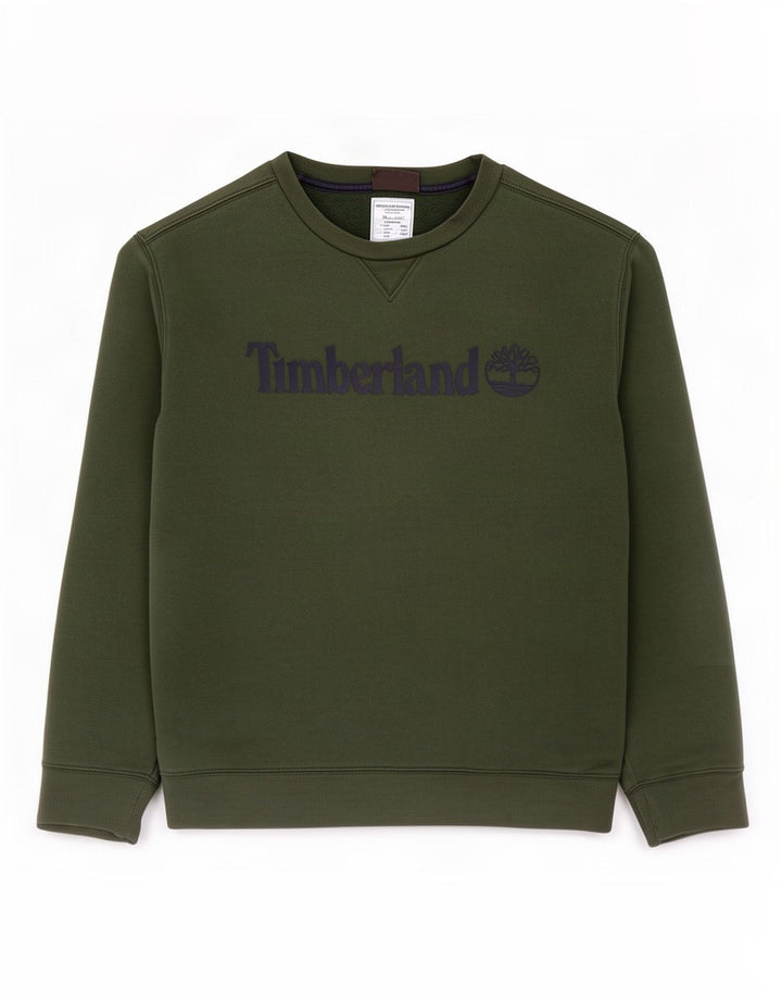 Timberland Herren Grafik-Sweatshirt-Pullover, groß, grüne Baumwolle
