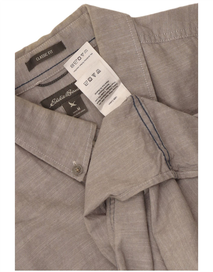 Eddie Bauer Herren-Hemd mit klassischer Passform, mittelgraue Baumwolle