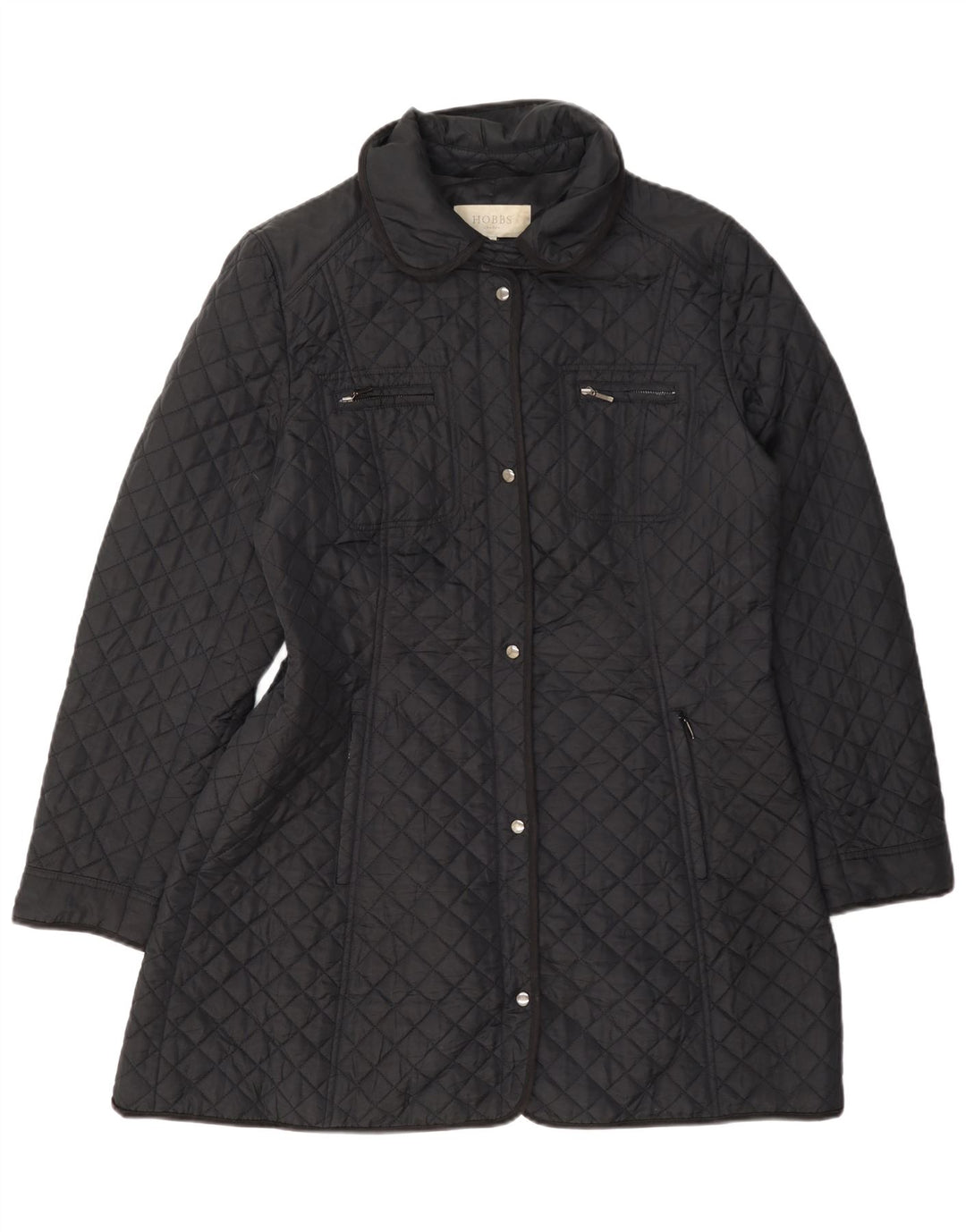Hobbs Damen Steppmantel UK 14 Medium Schwarz Polyamid